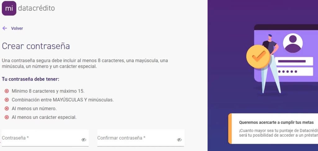 contraseña para datacredito